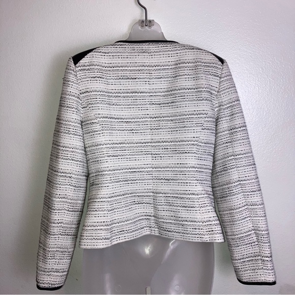Calvin Klein black and white zip up blazer style work jacket - Picture 7 of 8